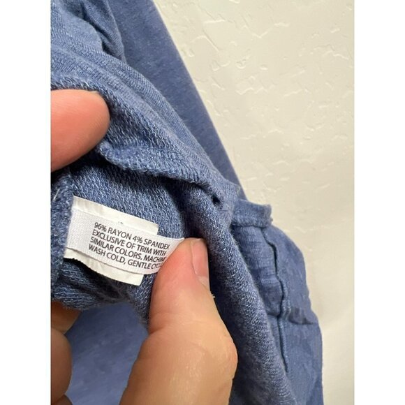 Soma Wknd Sleep Shirt Blue Soft Sz L Rayon Spandex Blend Long Sleeve - Picture 4 of 4